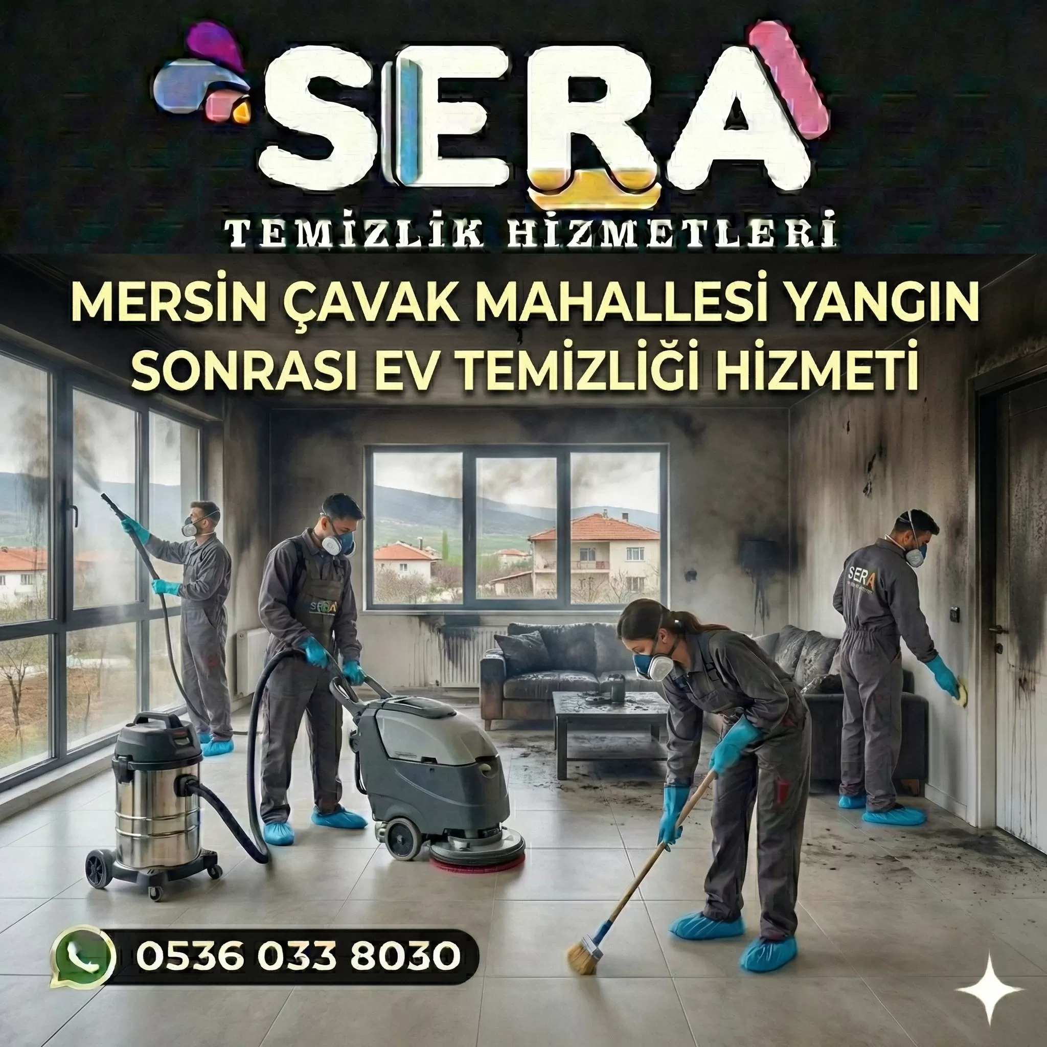 Mersin Çavak Mahallesi Yangın Sonrası Ev Temizliği